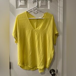 Lush Bright Yellow V-Neck Tee